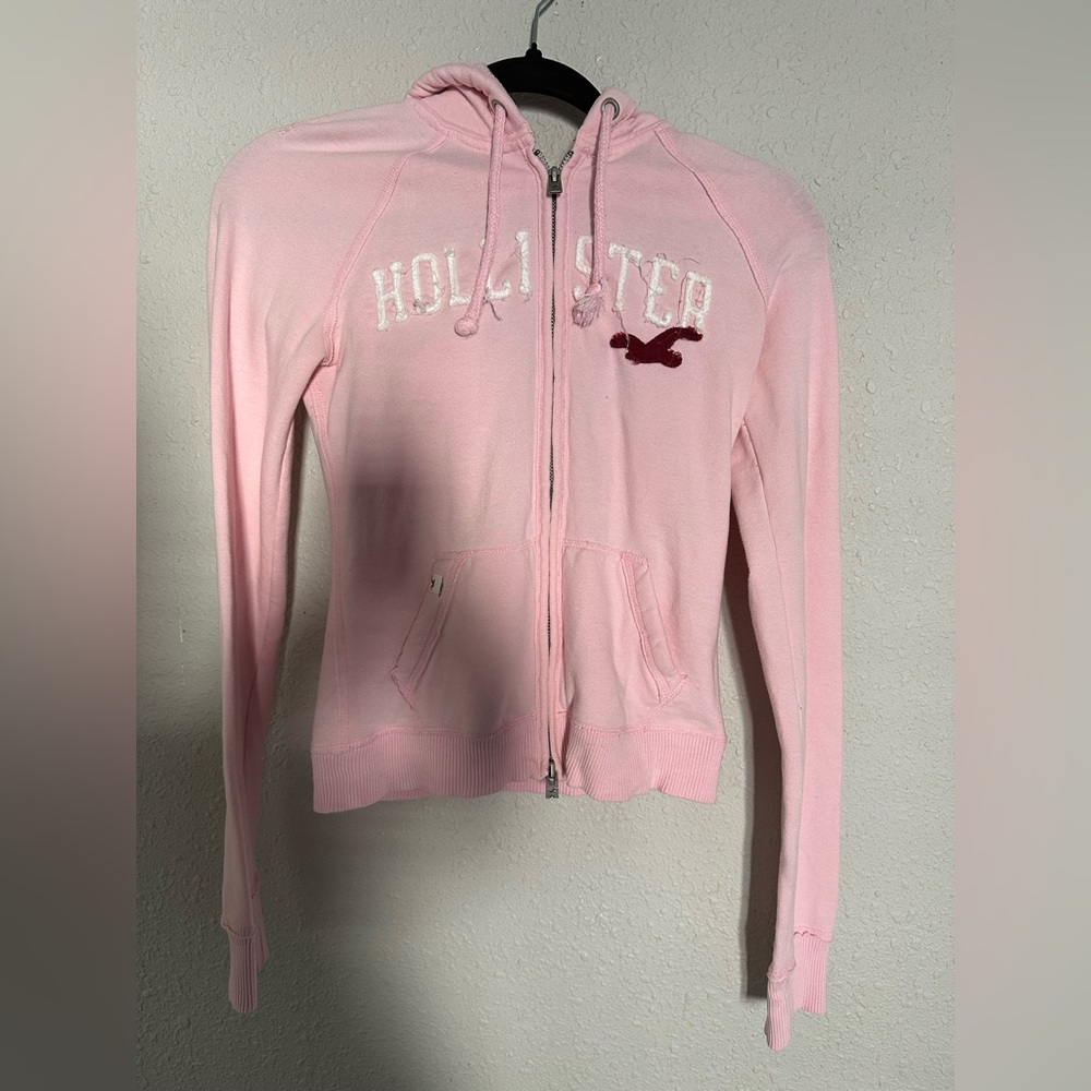 Hollister  y2k vintage Light Pink Hoodie
